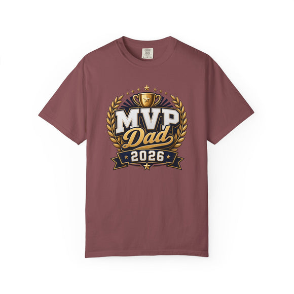 MVP Dad 2026 Father’s Day Comfort Colors T-Shirt - Father’s Day Trophy Tee - Encore2woRedS