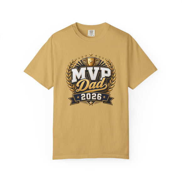 MVP Dad 2026 Father’s Day Comfort Colors T-Shirt - Father’s Day Trophy Tee - Encore2woRedS
