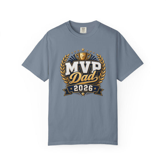 MVP Dad 2026 Father’s Day Comfort Colors T-Shirt - Father’s Day Trophy Tee - Encore2woRedS
