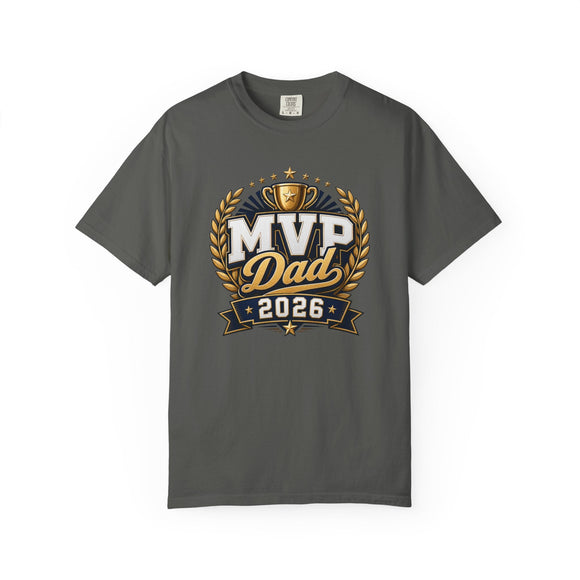 MVP Dad 2026 Father’s Day Comfort Colors T-Shirt - Father’s Day Trophy Tee - Encore2woRedS