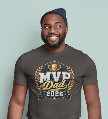 MVP Dad 2026 Father’s Day Comfort Colors T-Shirt - Father’s Day Trophy Tee - Encore2woGraphiteS