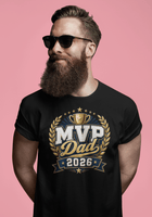 MVP Dad 2026 Father’s Day Comfort Colors T-Shirt - Father’s Day Trophy Tee - Encore2woBlackS