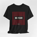 No Fear Graphic Tee — Bold Red Grid Design Faith T-Shirt - Encore2woBlackS