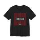 No Fear Graphic Tee — Bold Red Grid Design Faith T-Shirt - Encore2woBlackS