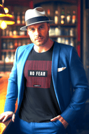 No Fear Graphic Tee — Bold Red Grid Design Faith T-Shirt - Encore2woBlackS