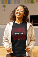 No Fear Graphic Tee — Bold Red Grid Design Faith T-Shirt - Encore2woBlackS