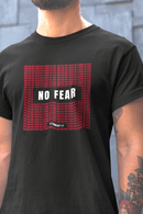 No Fear Graphic Tee — Bold Red Grid Design Faith T-Shirt - Encore2woBlackS