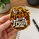 No Tricks, Just Truth Christian Halloween Sticker 3-Pack | John 8:32 - Encore2wo3.5 inches
