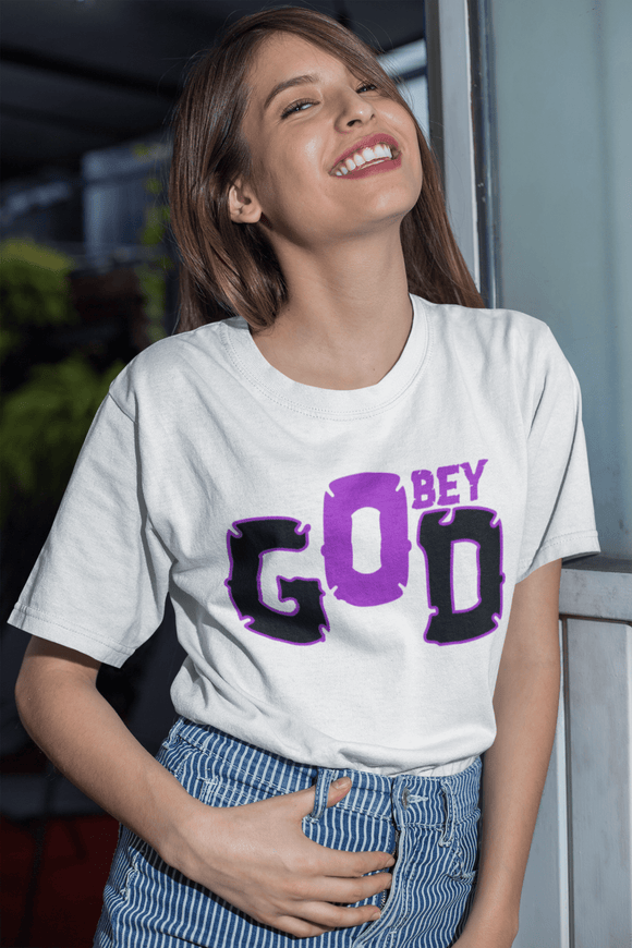 Obey God Christian Graphic T-Shirt - Encore2woRedS