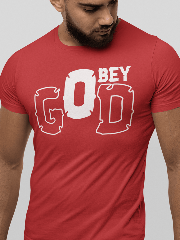 Obey God Christian Graphic T-Shirt - Encore2woRedS