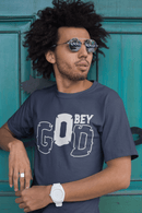 Obey God Christian Graphic T-Shirt - Encore2woNavyS