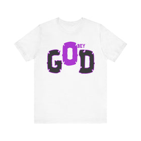Obey GOD T-Shirt - Bold Religious Statement Design Christian - Encore2woWhiteS