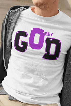Obey GOD T-Shirt - Bold Religious Statement Design Christian - Encore2woBlackS