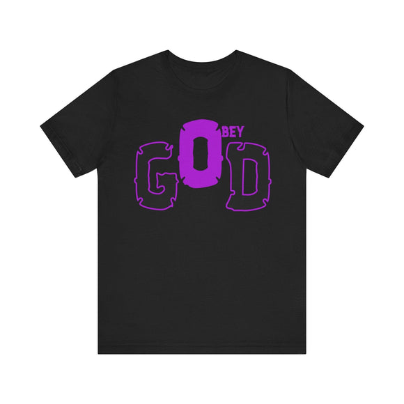Obey GOD T-Shirt - Bold Religious Statement Design Christian - Encore2woBlackS
