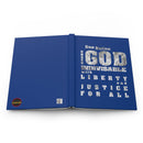 One Nation Under God Blue Hardcover Journal Matte - Encore2woJournal