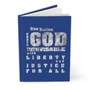 One Nation Under God Blue Hardcover Journal Matte - Encore2woJournal