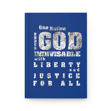 One Nation Under God Blue Hardcover Journal Matte - Encore2woJournal