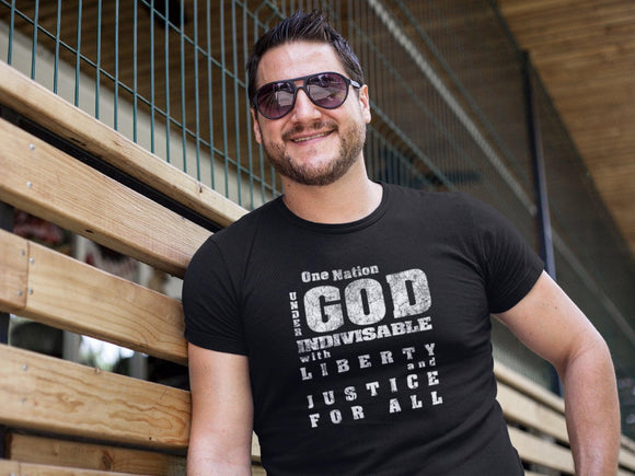 One Nation Under God Pledge of Allegiance Tee - Encore2woMaroonXS