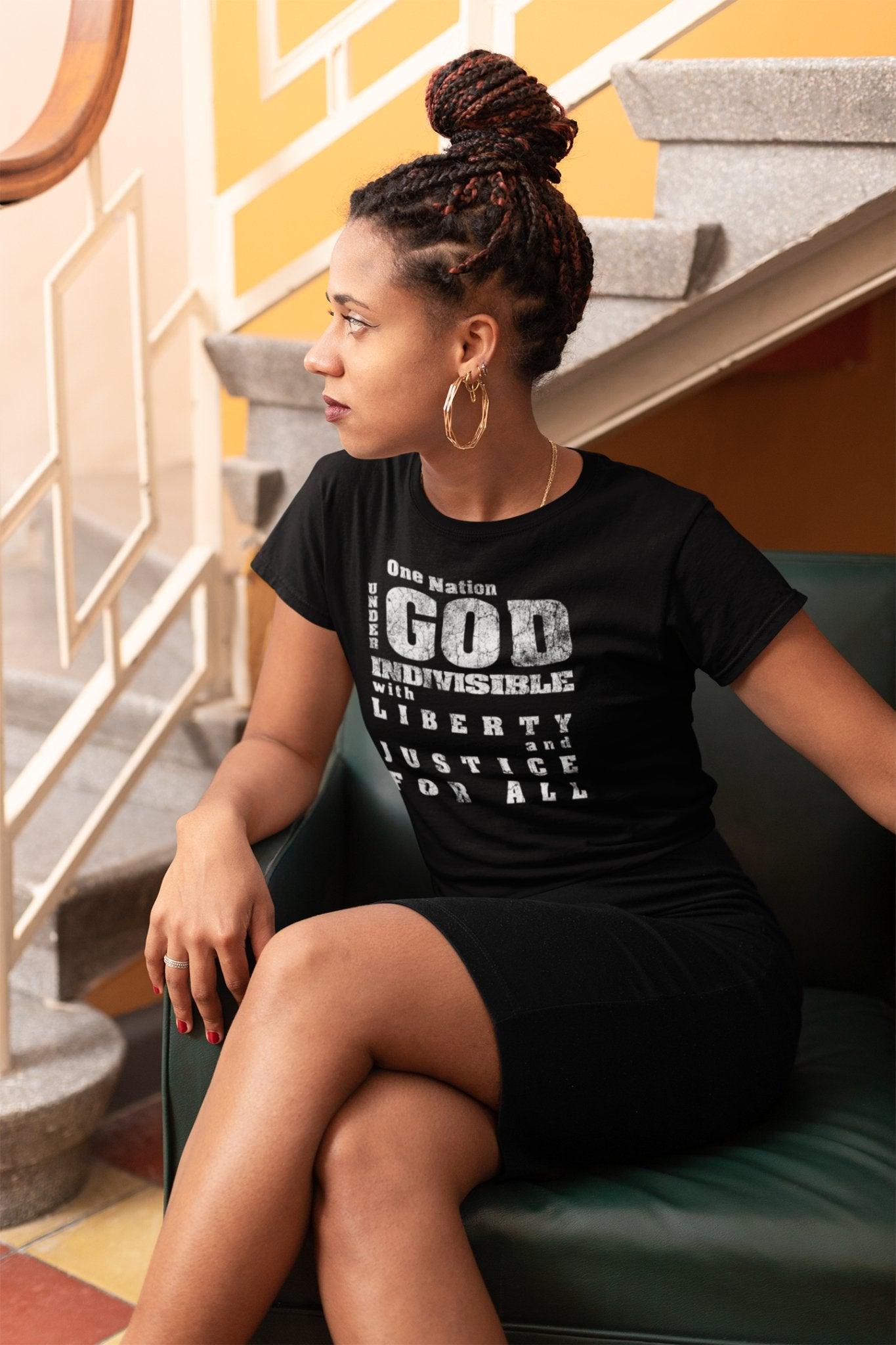 One Nation Under God - Pledge of Allegiance Tee - Encore2woBlackXS