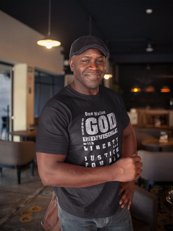 One Nation Under God - Pledge of Allegiance Tee - Encore2woMilitary GreenXS