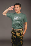 One Nation Under God Pledge of Allegiance Tee - Encore2woMilitary GreenXS