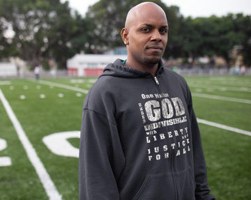 One Nation Under God Pledge of Allegiance Unisex Hoodie Sweatshirt - Encore2woMaroonS