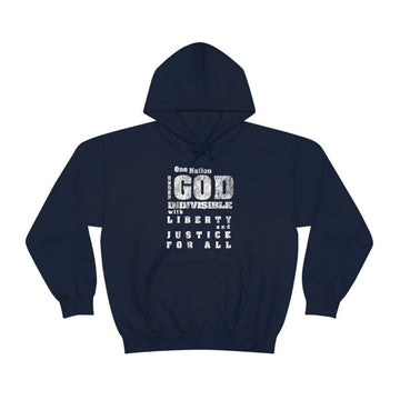 One Nation Under God Unisex Hoodie Sweatshirt - Encore2woNavyS