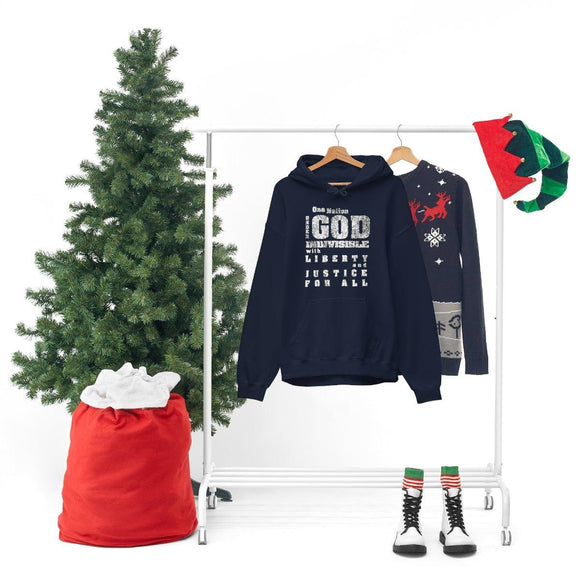 One Nation Under God Unisex Hoodie Sweatshirt - Encore2woNavyS