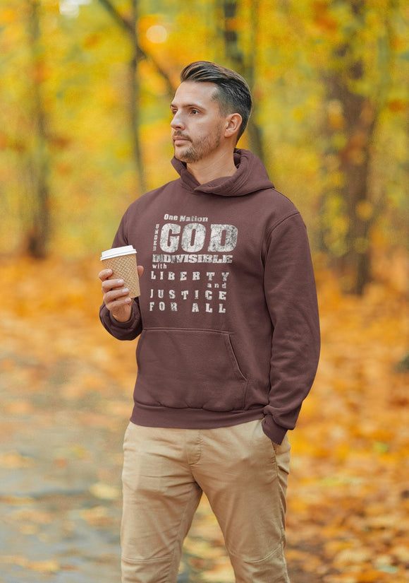 One Nation Under God Unisex Hoodie Sweatshirt - Encore2woMaroonS