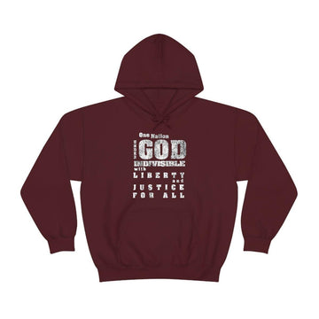 One Nation Under God Unisex Hoodie Sweatshirt - Encore2woMaroonS