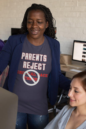Parents Reject Critical Race Theory Unisex T-Shirt - Encore2woHeather Midnight NavyS