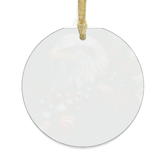 Patriotic Eagle Christmas Acrylic Ornament - Encore2wo1 pcRoundOne size
