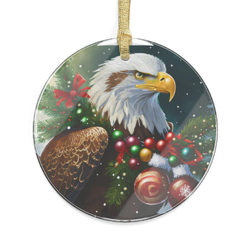 Patriotic Eagle Christmas Acrylic Ornament - Encore2wo1 pcRoundOne size