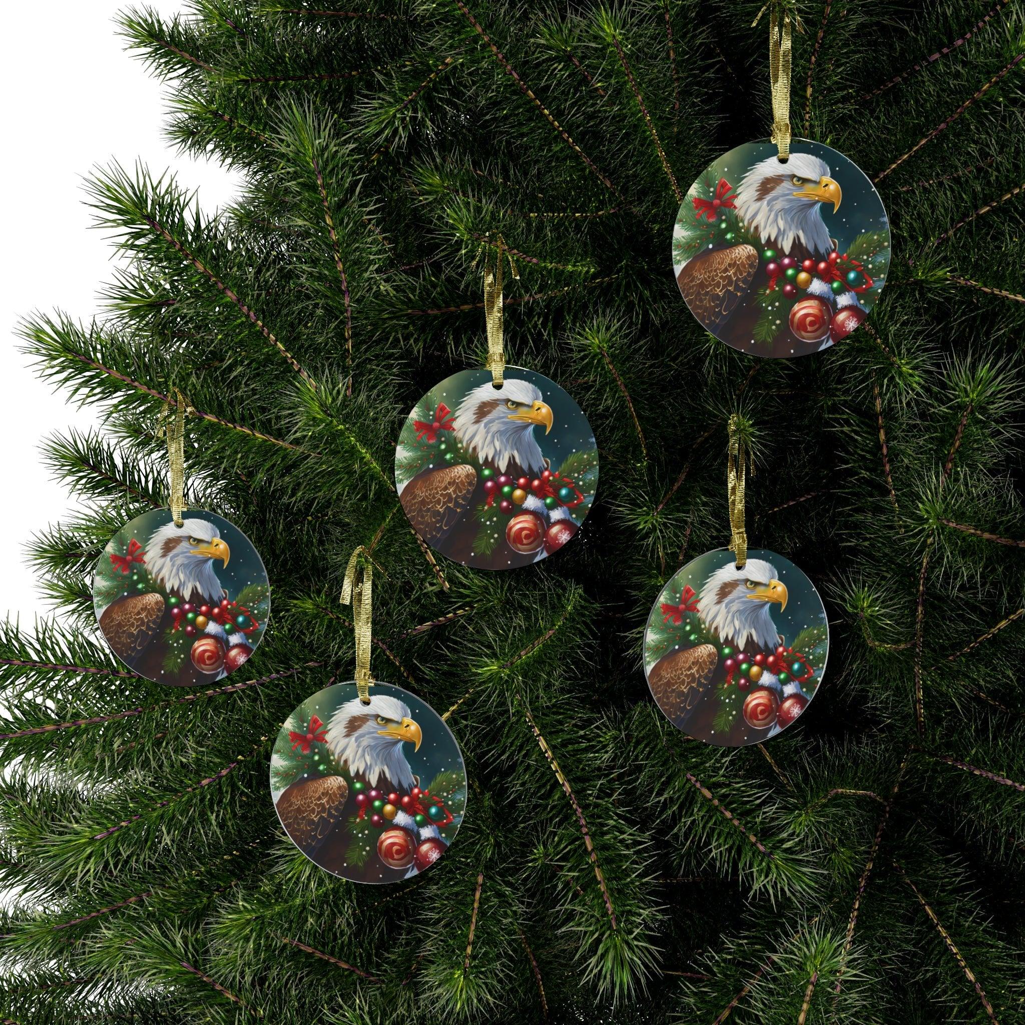 Patriotic Eagle Christmas Acrylic Ornaments - Encore2wo1 pcRoundOne size