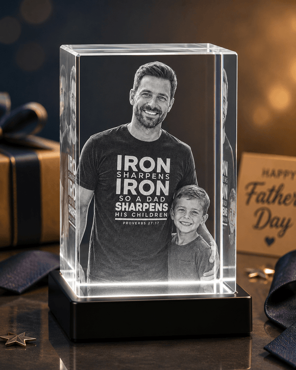 Personalized 3D Photo Engraved Crystal Cube Gift - Encore2woX - LargeCrystal Only