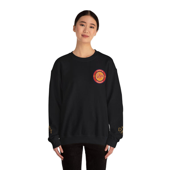 Personalized Couples Name Logo Crewneck Sweatshirt - Encore2woSBlack
