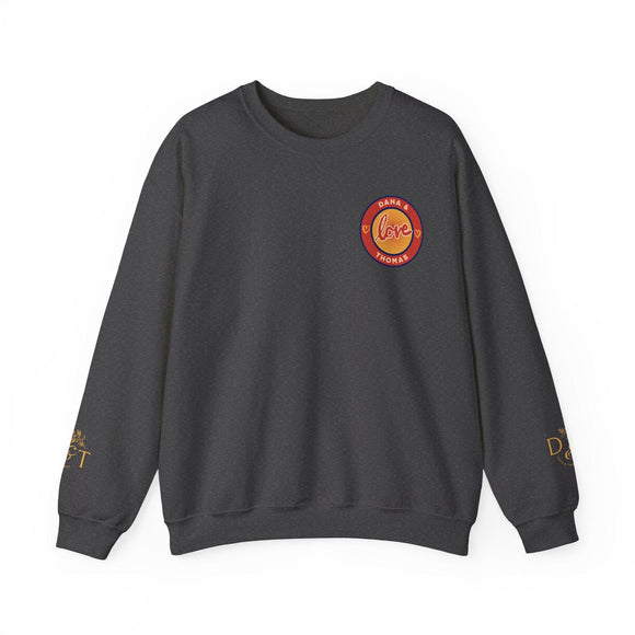 Personalized Couples Name Logo Crewneck Sweatshirt - Encore2woSDark Heather
