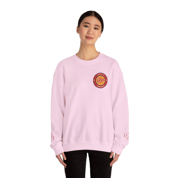 Personalized Couples Name Logo Crewneck Sweatshirt - Encore2woSBlack