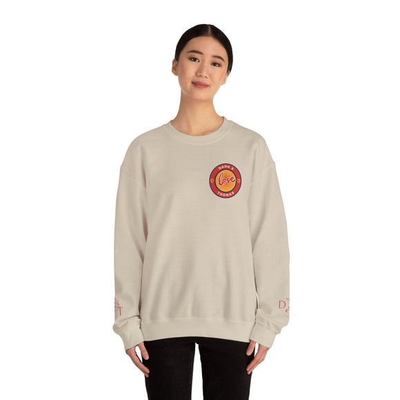 Personalized Couples Name Logo Crewneck Sweatshirt - Encore2woSBlack