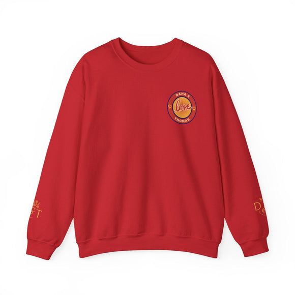 Personalized Couples Name Logo Crewneck Sweatshirt - Encore2woSRed