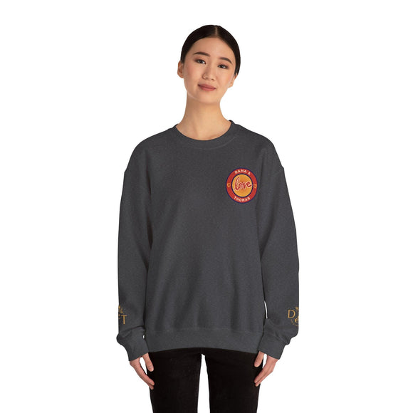 Personalized Couples Name Logo Crewneck Sweatshirt - Encore2woSBlack