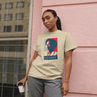 Personalized Hope Poster T-Shirt with Custom Portrait and Caption - Encore2woBlackS