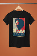 Personalized Hope Poster T-Shirt with Custom Portrait and Caption - Encore2woBlackS