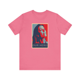 Personalized Hope Poster T-Shirt with Custom Portrait and Caption - Encore2woCharity PinkS