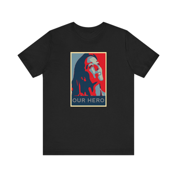 Personalized Hope Poster T-Shirt with Custom Portrait and Caption - Encore2woBlackS