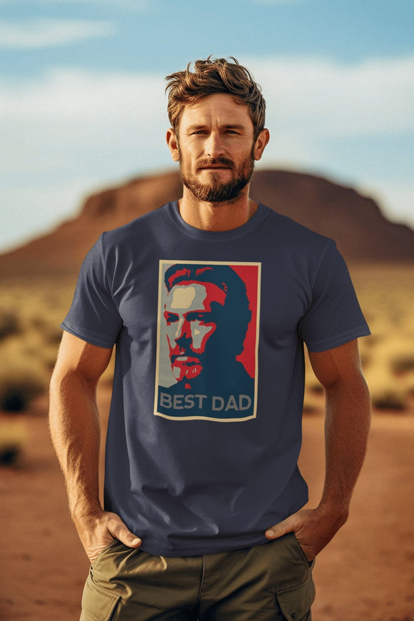 Personalized Hope Poster T-Shirt with Custom Portrait and Caption - Encore2woBlackS