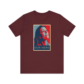 Personalized Hope Poster T-Shirt with Custom Portrait and Caption - Encore2woMaroonS