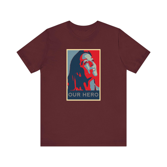 Personalized Hope Poster T-Shirt with Custom Portrait and Caption - Encore2woMaroonS