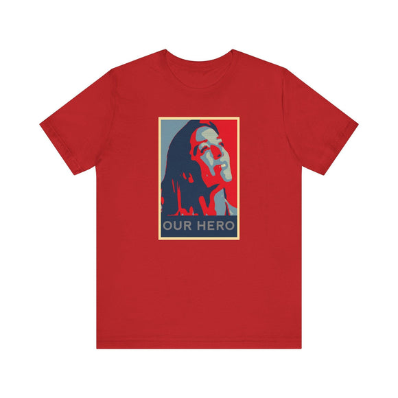 Personalized Hope Poster T-Shirt with Custom Portrait and Caption - Encore2woBlackS