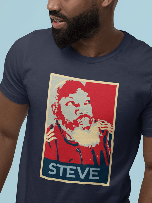 Personalized Hope Poster T-Shirt with Custom Portrait and Caption - Encore2woBlackS